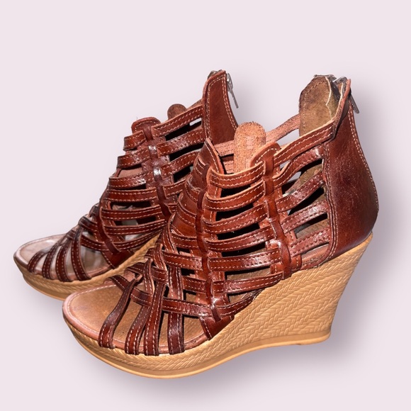 Raramuri Shoes - Raramuri Woven Brown Wedge Sandal (5)*Read Description*